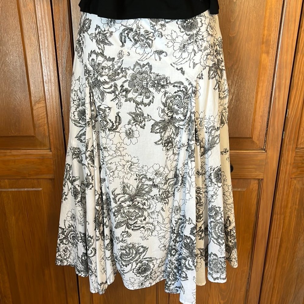 Black and white flowing skirt